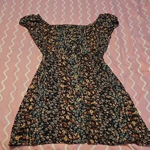 Angie Black Floral Blouse